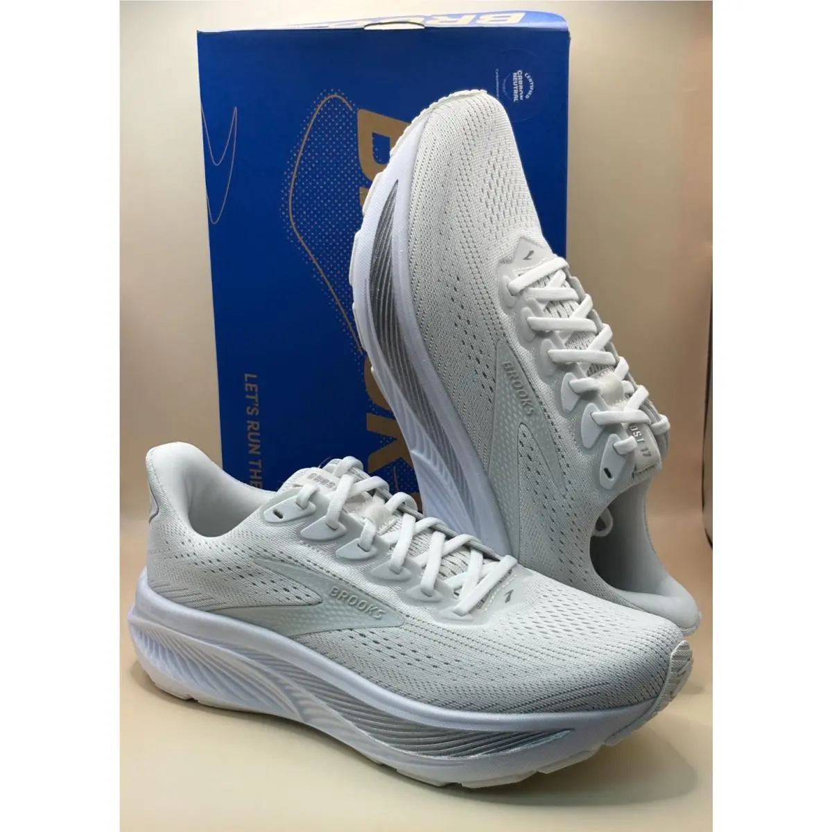 Brooks Ghost 17 120431 1B 151 White/grey Women s Running Shoes S:9 B - White