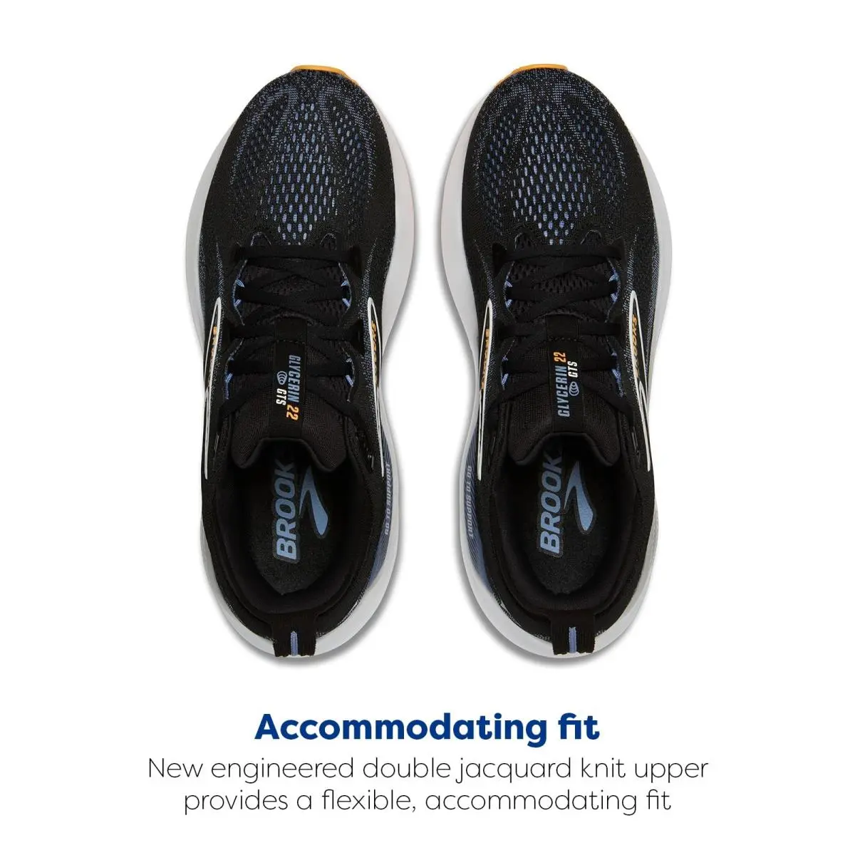 Brooks shoes - 110466013 - 110466-013 - Black/Country Blue/Orange Pop (UPC: 195394601879) 2