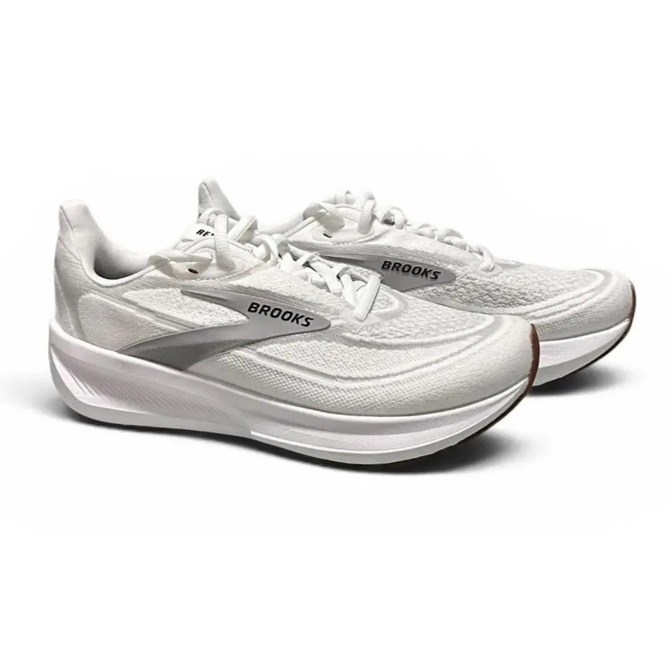 Brooks Revel 9 Womens Sz 10.5 White/grey Running Shoes Sneaker 120489 1B 135 - White