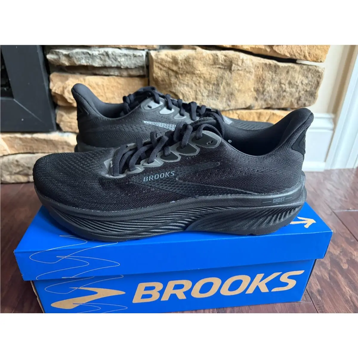 Brooks Ghost 17 Running Walking Shoes Black Mens 9 M