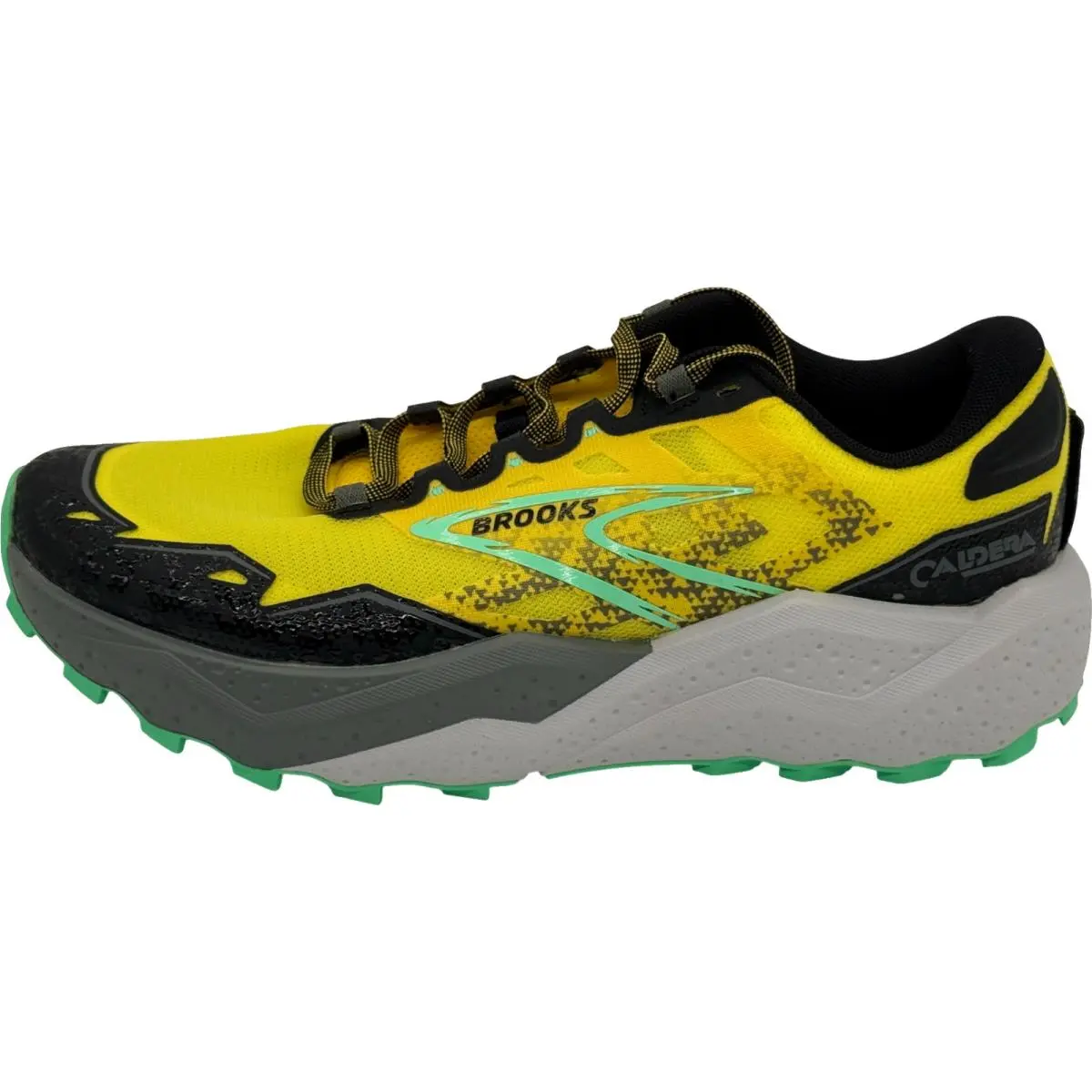 Brooks Caldera 7 Men`s 10.5 D Lemon Chrome/black/springbud