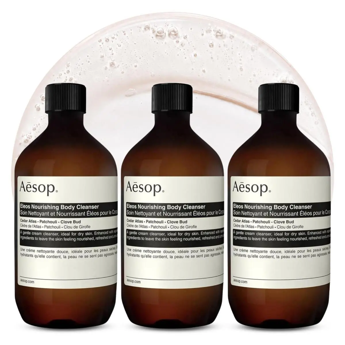Body Cleanser Nourishing Eleos Shea Butter Lavender 16.9oz Pack of 3 Aesop Wash