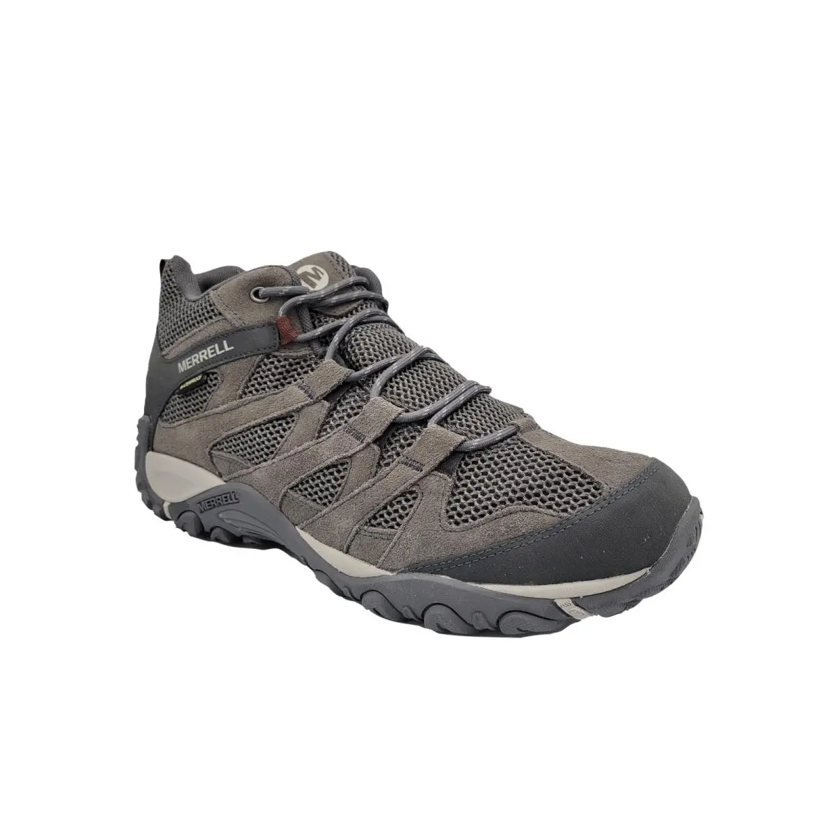 Merrell Men`s Alverstone Mid Waterproof Hiking Boots Granite 12. Puddle-proof