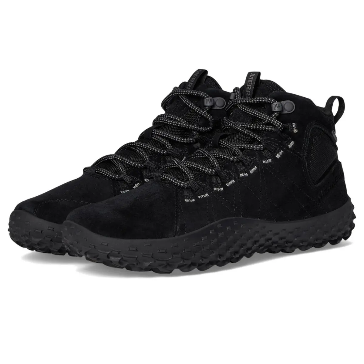 Merrell Women`s Wrapt Mid Waterproof Ankle Boot Black/black 8