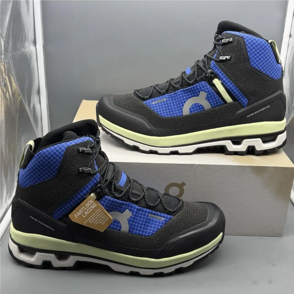 Merrell On Cloudalpine Waterproof Men’s 11.5 M Trail Hiking Shoes Boots Cobalt Limelight