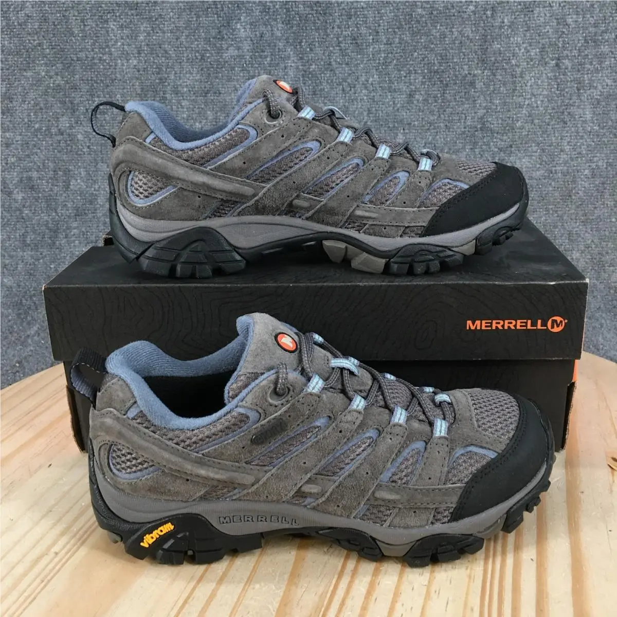 Merrell Moab 2 Shoes Womens 7.5 Waterproof Sporty Sneakers J06026 Gray Blue