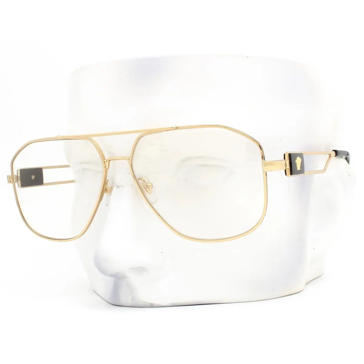 Versace Aviator Eyeglasses Glasses VE 1287 1002 Gold with Clear Lens 59mm W/case