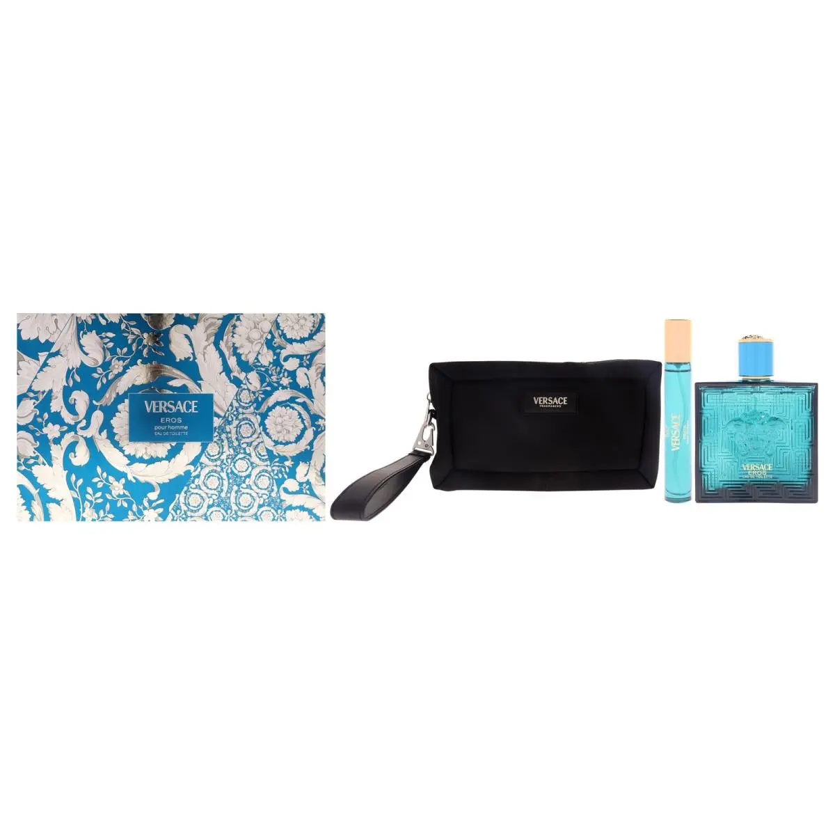Versace Eros by Versace For Men - 3 Pc Gift Set