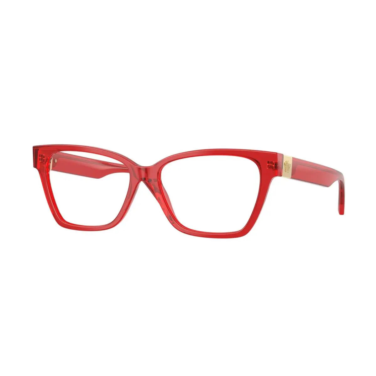 Versace VE3382 5280 Transparent Red Demo Lens 53 mm Women`s Eyeglasses