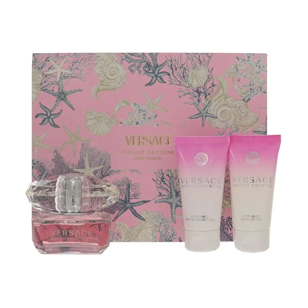 Bright Crystal 3 Piece Set For Women 3 Piece Set by Versace Gift Set For Women