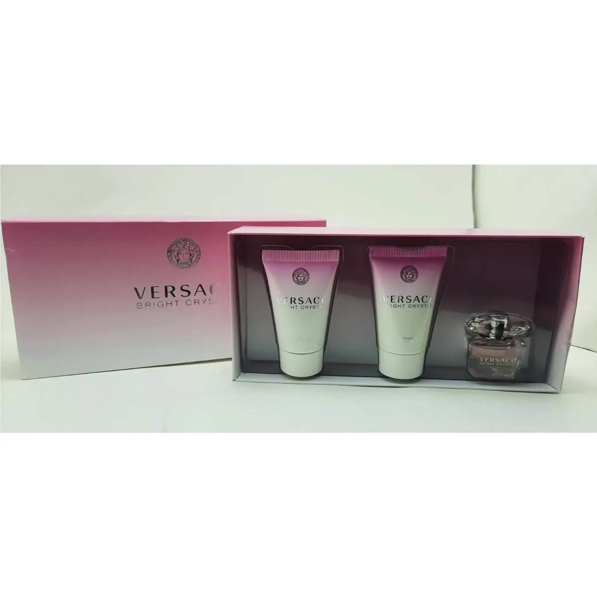 Versace Bright Crystal Mini Gift Set Eau de Toilette Body Lotion Shower Gel