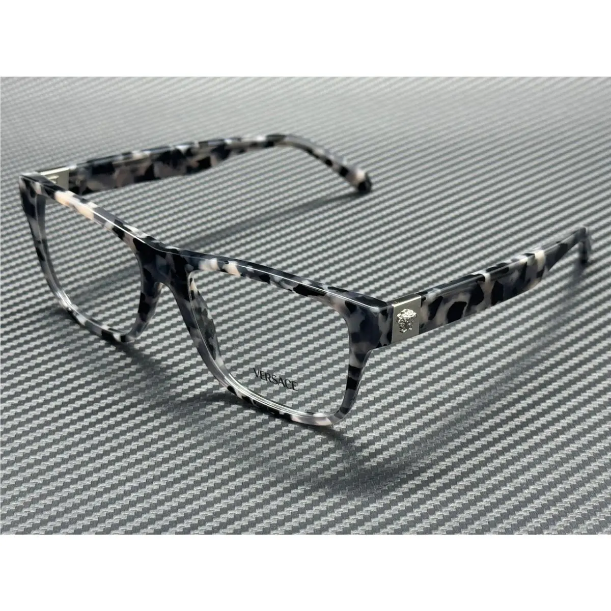 Versace VE3380 5546 Tortoise Grey Black Men`s 56 mm Eyeglasses