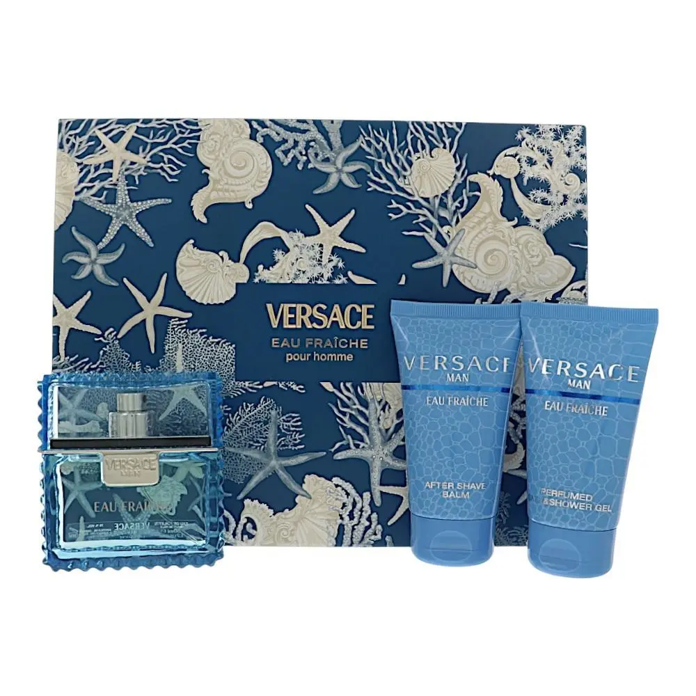 Versace Eau Fraiche 3 Piece Set For Men 3 Piece Set by Versace Gift Set For Men