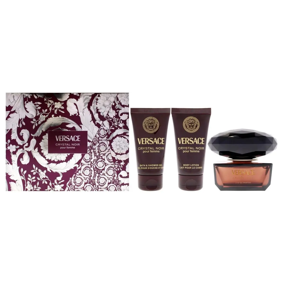 Versace Crystal Noir by Versace For Women - 3 Pc Gift Set 1.7oz- Edp