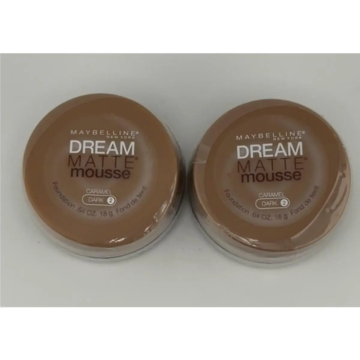 Maybelline Dream Matte Mousse Foundation Caramel Dark 2 New Lot Of 2