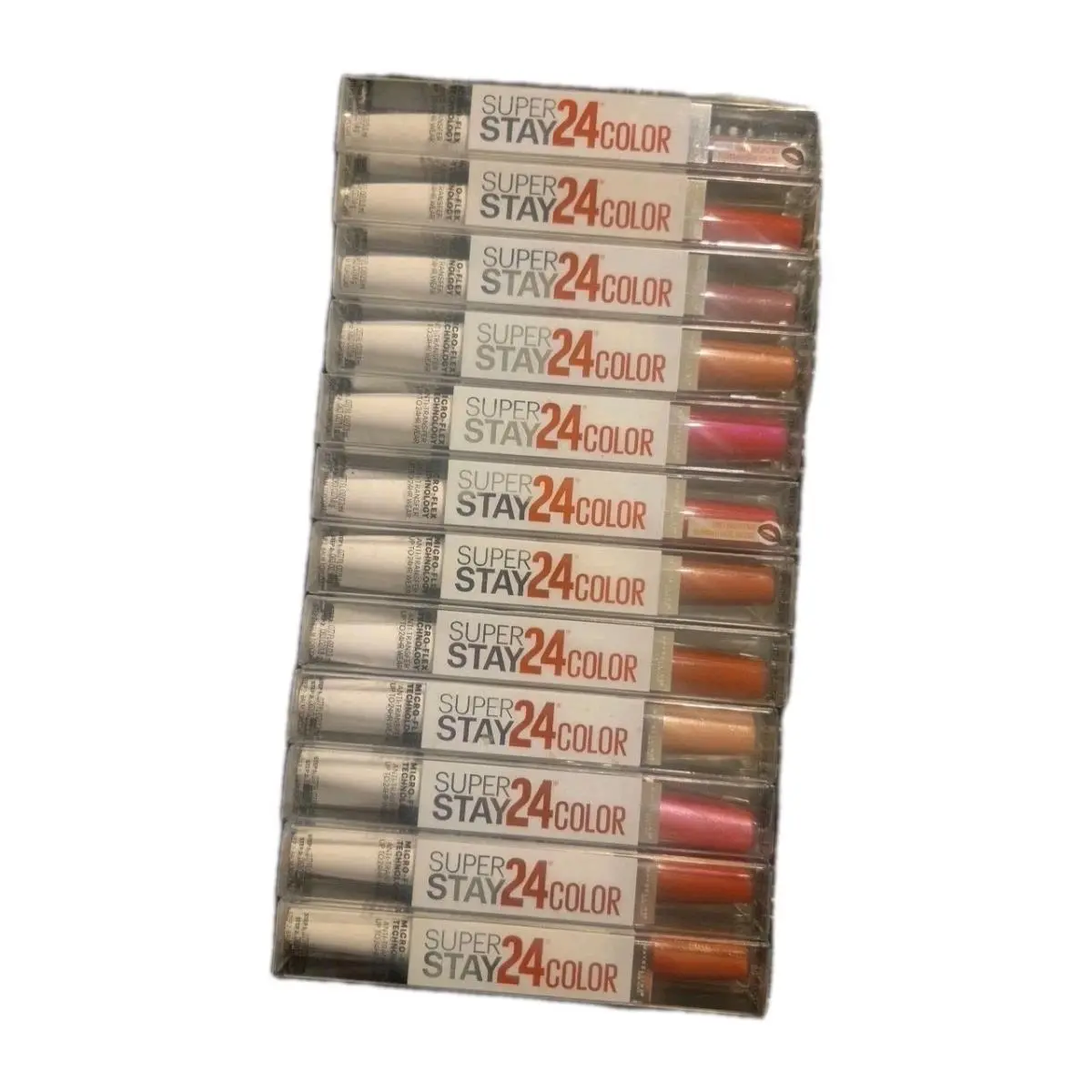 Lot Of 12 Maybelline Super Stay 24 Color 2-Step Liquid Lipstick Various Shades