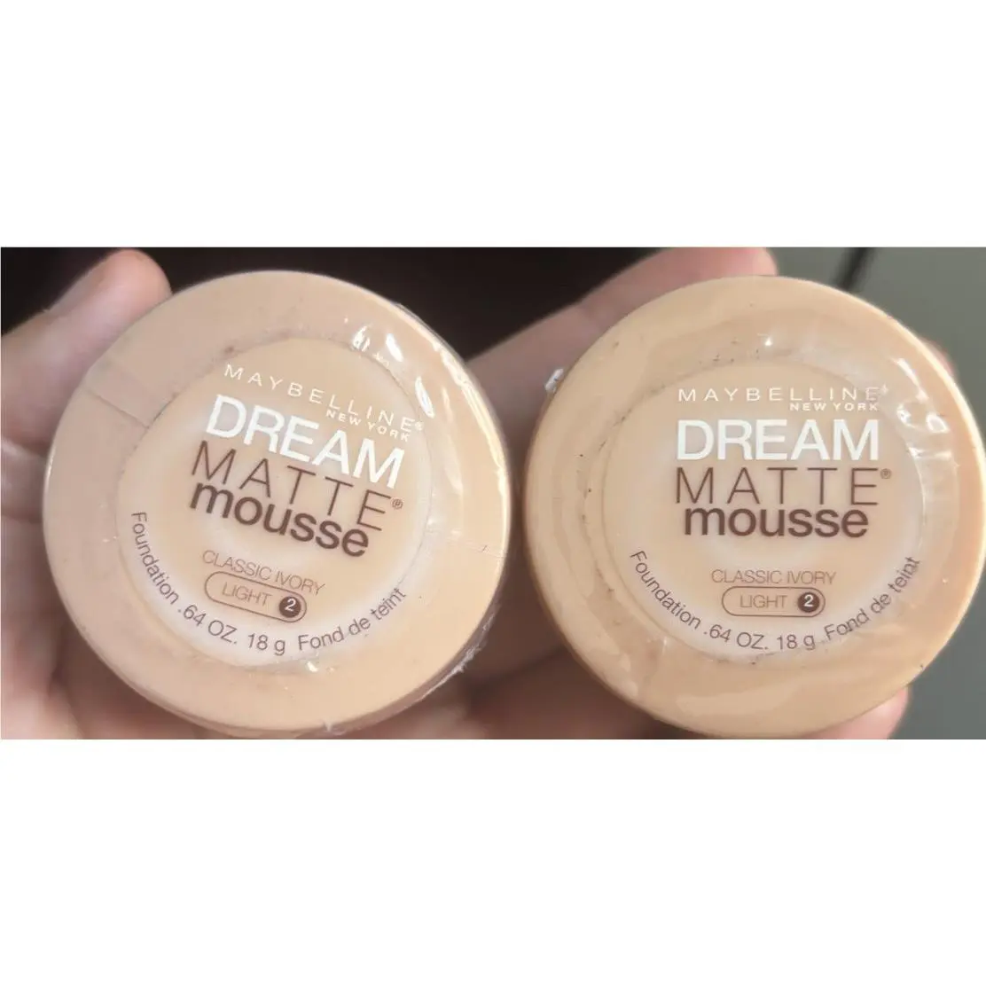 Maybelline Dream Matte Mousse Foundation Classic Ivory Light 2 Lot OF 2
