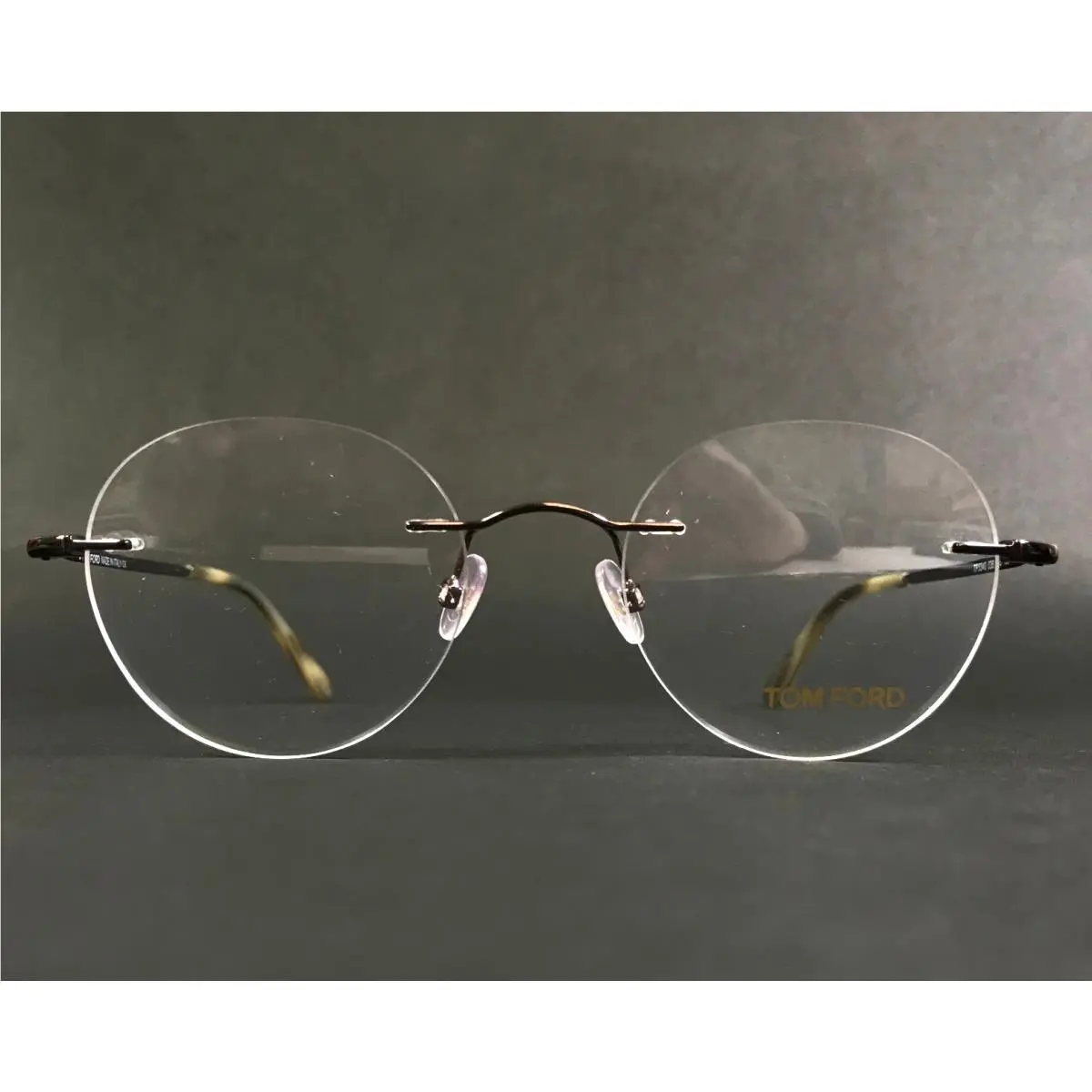 Tom Ford Eyeglasses Frames TF5340 036 Polished Dark Bronze Rimless 50-20-150