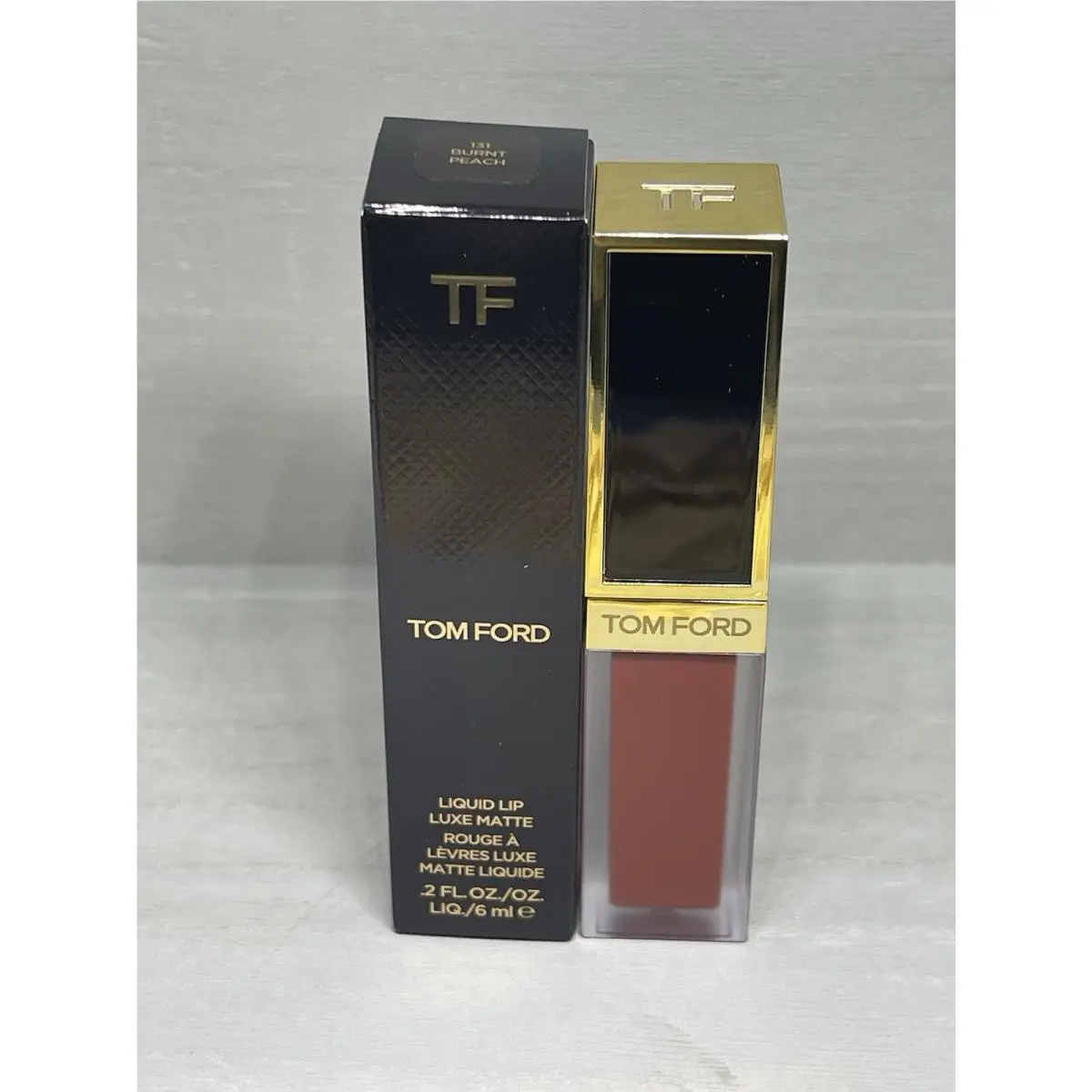 Tom Ford Liquid Lip Luxe Matte Lipstick 131 Burnt Peach Full Size .2oz/6mL