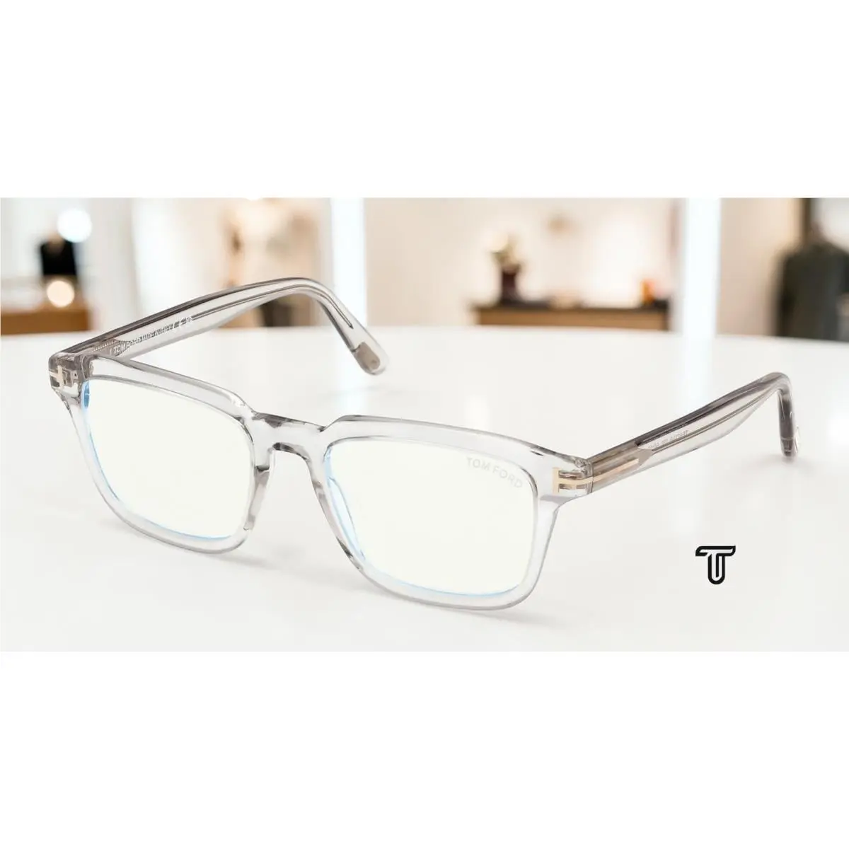 Tom Ford FT6032 B 020 Grey Other Demo Lens 52 mm Men`s Eyeglasses