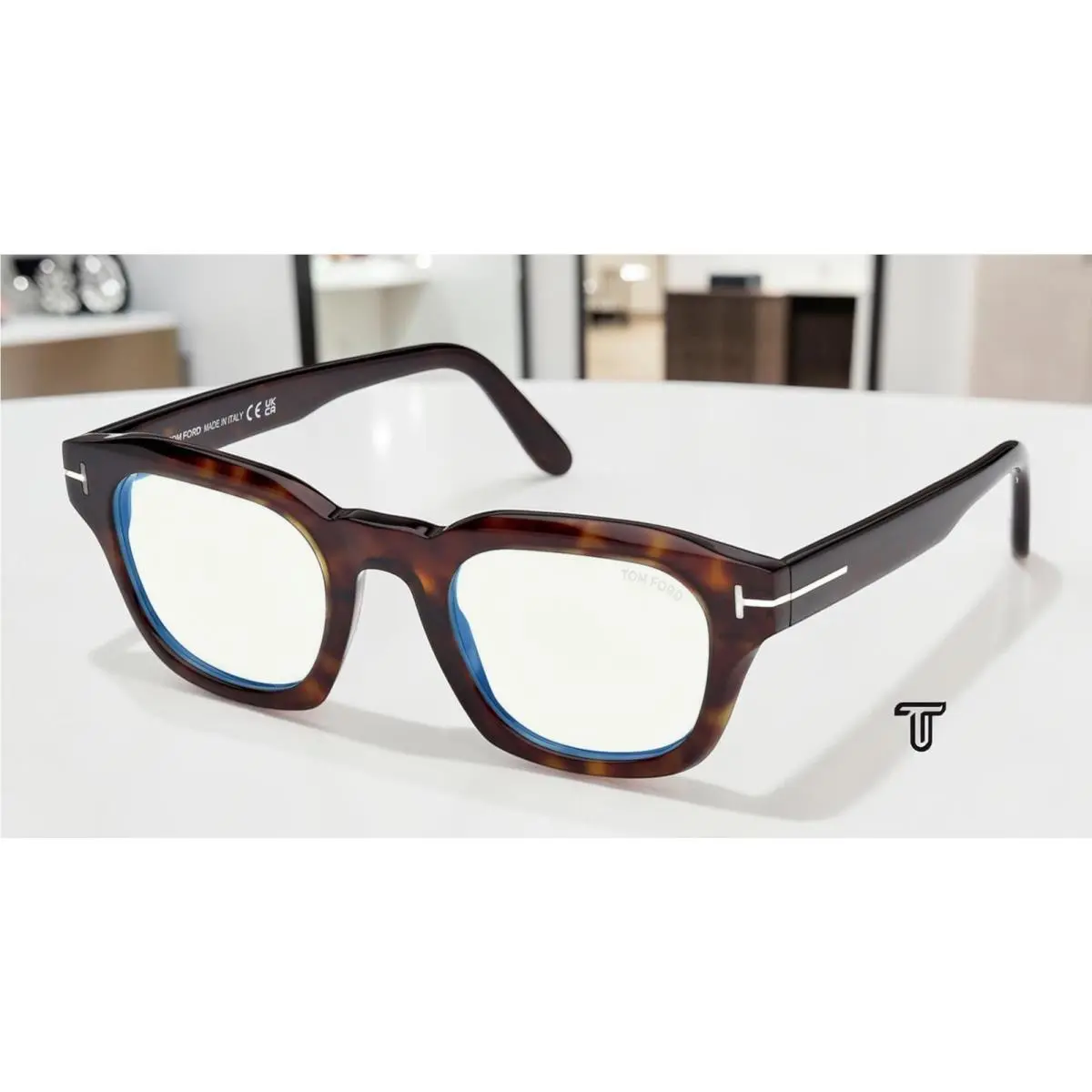 Tom Ford FT6083 B 052 BB Dark Havana 48 mm Men`s Eyeglasses