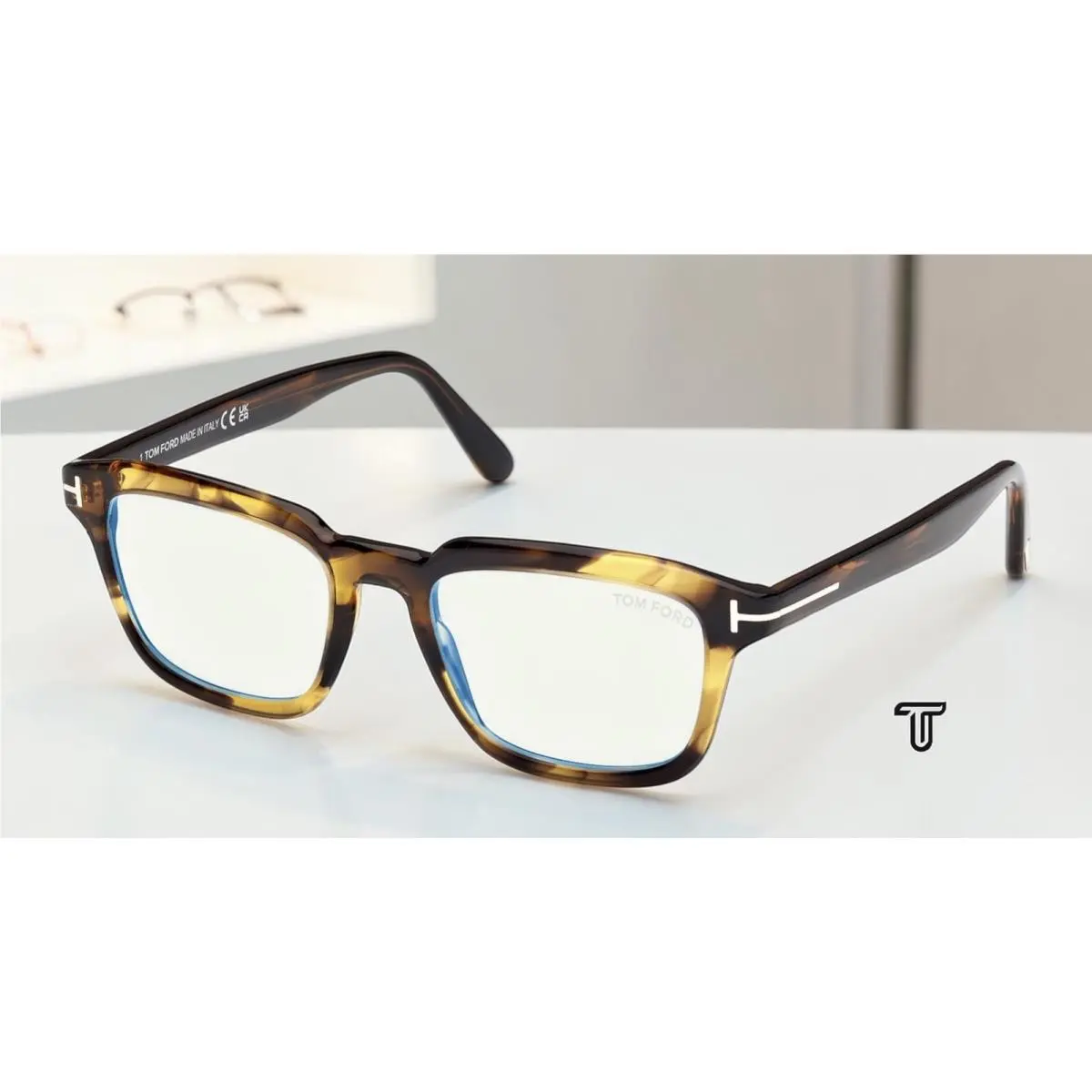 Tom Ford FT6032 B 056 Havana Other Demo Lens 52 mm Men`s Eyeglasses