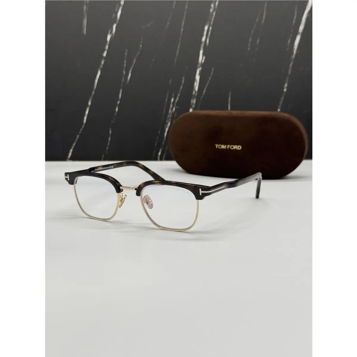 Tom Ford Havana Men Eyeglasses FT5932 052 Eyewear TF5932 052