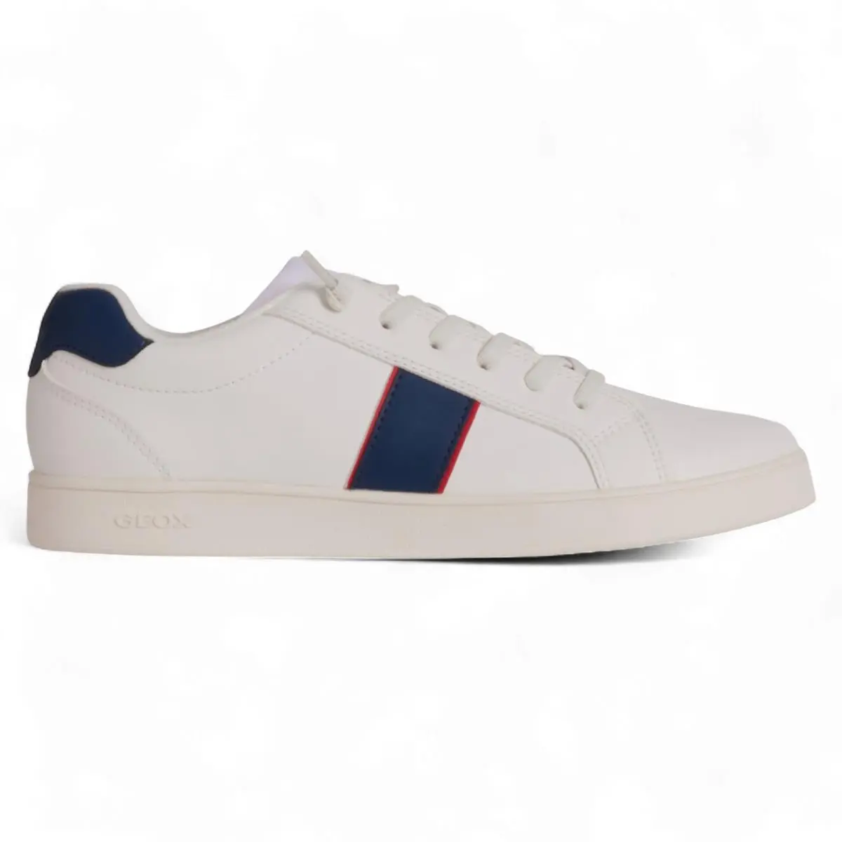 Geox Boys White Navy Low-top Sneakers Size 12 Little Kid