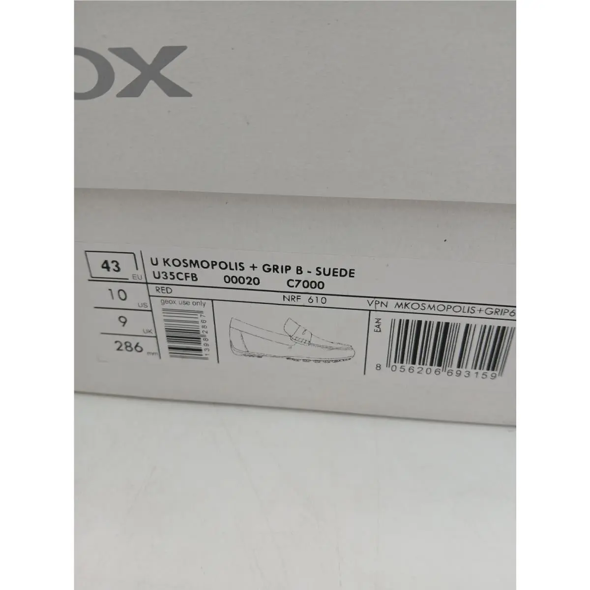 Geox shoes - Geox U Kosmopolis + Grip B Suede - Red 0