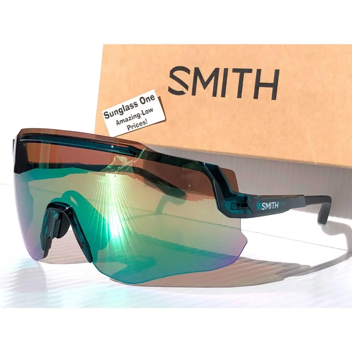 Smith Optics Momentum Pacific Crystal Chromapop Opal Mirror Clear Lens Sunglass