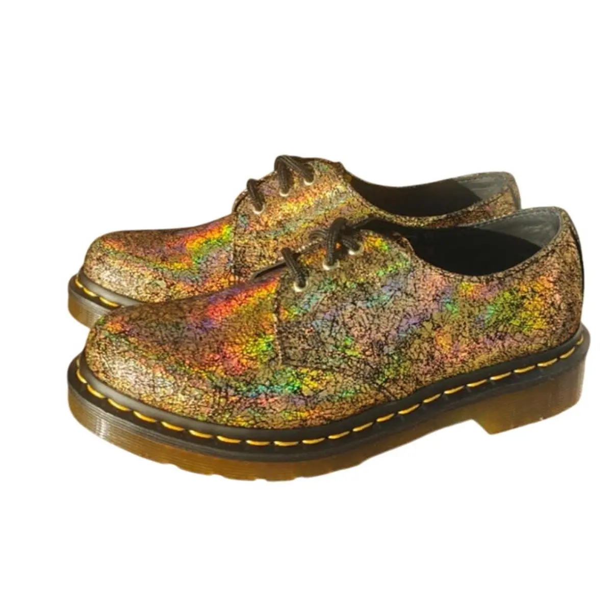 Gold Dr.martens Oxford Shoes sz 6