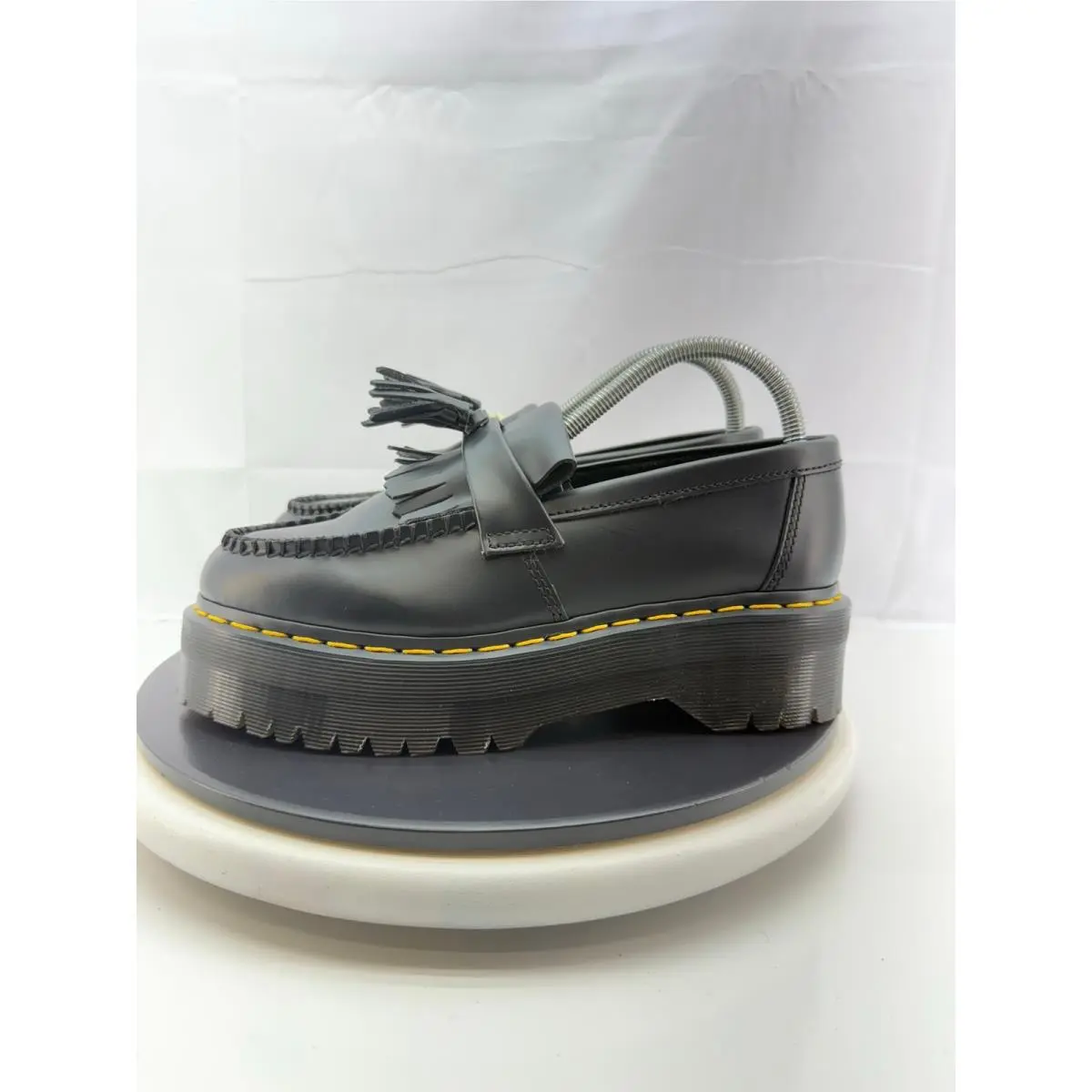 Dr. Martens Adrian Quad Womens Size 9 Black Leather Platform Tassel Loafers