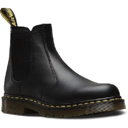 Dr. Martens 2976 Chelsea Boots Black Industrial Full Grain Leather Men 7 Women 8