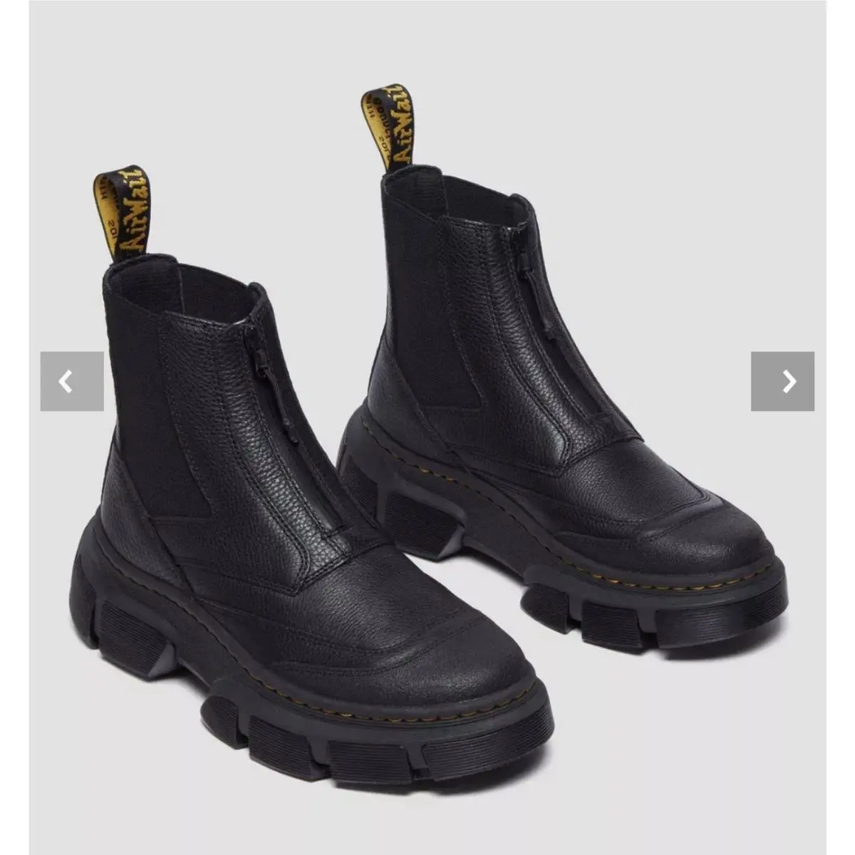 Dr. Martens Dmxl Size US 11 Zip Chelsea Leather Boots In Black