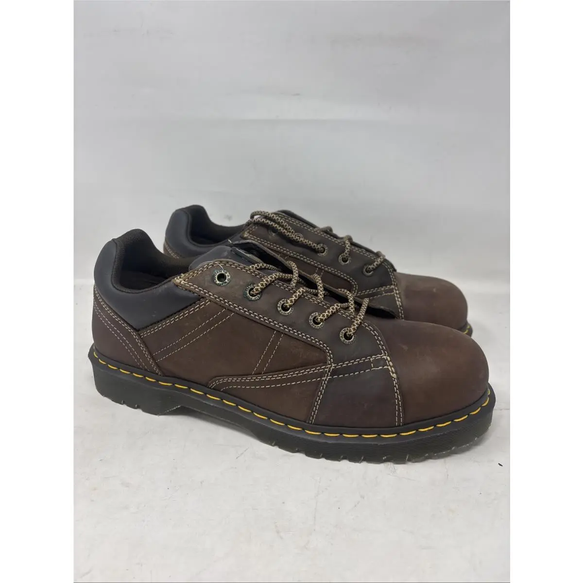 Dr. Martens Men`s Wrest Steel Toe Aztec + Dark Brown Work Shoes Size 14 US