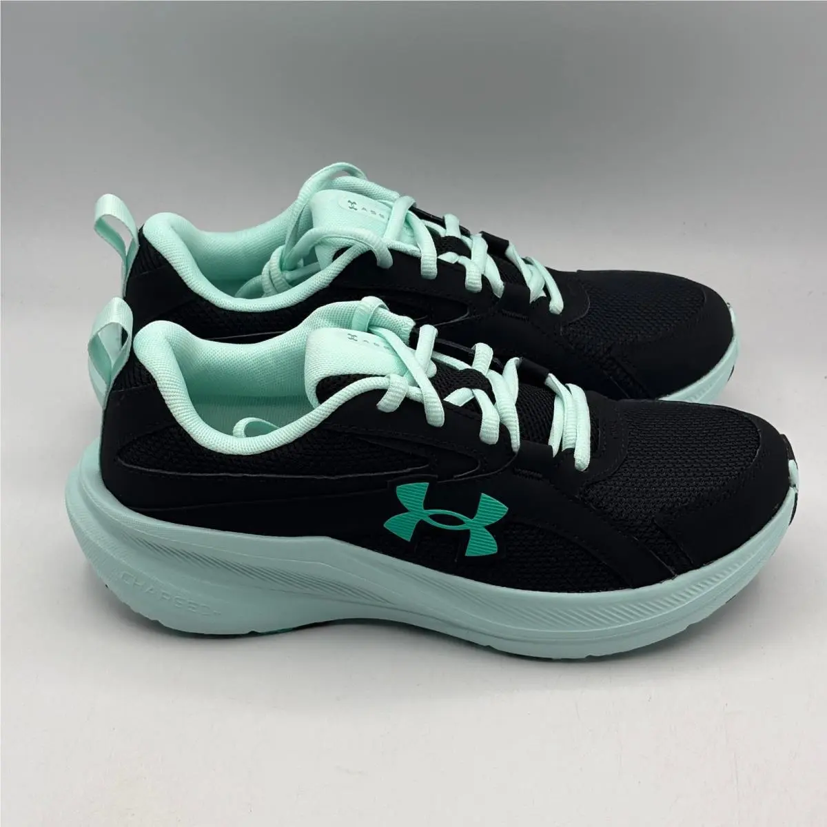 Under Armour Ggs Assert 11 Girls 6Y Black Green Running Shoes 6006914-002