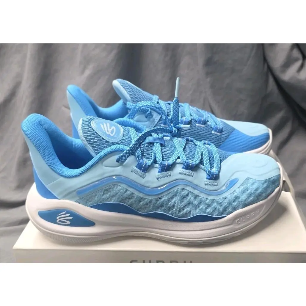 Under Armour Curry 11 Sneakers Mouthguard Blue GS 3027830-400 Kids SZ 5Y