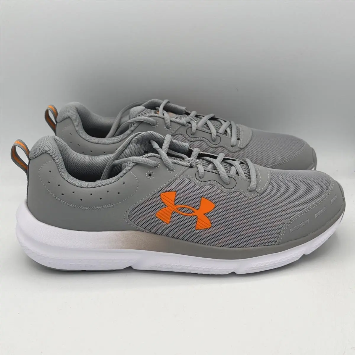 Under Armour Charged Assert 10 Running Shoes Mens 13 Gray Orange 3026175-105