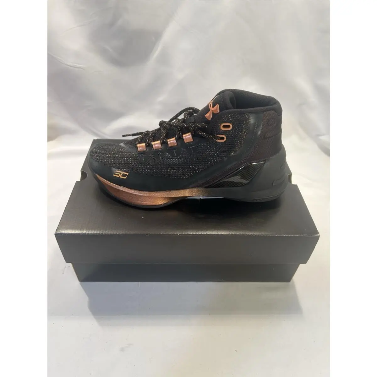 Under Armour Curry 3 All Star Womens 8 Black Copper Basketball Shoes Sneaker