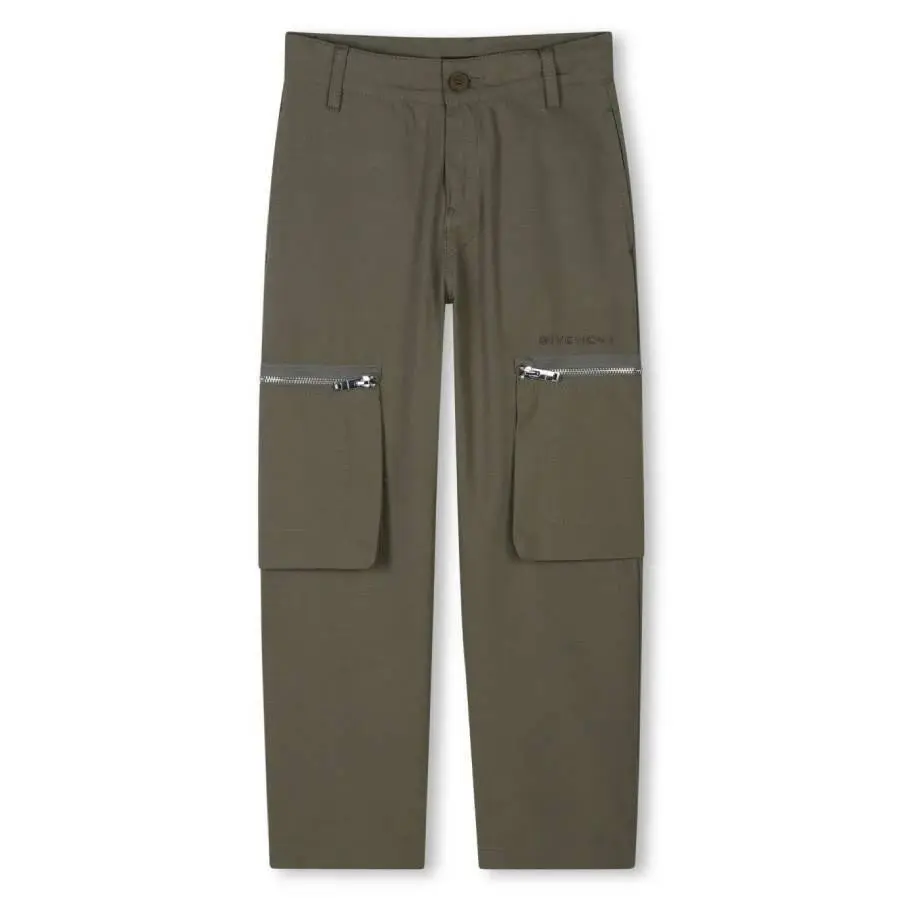 Givenchy Boys Straight Leg Zip Detail Trousers