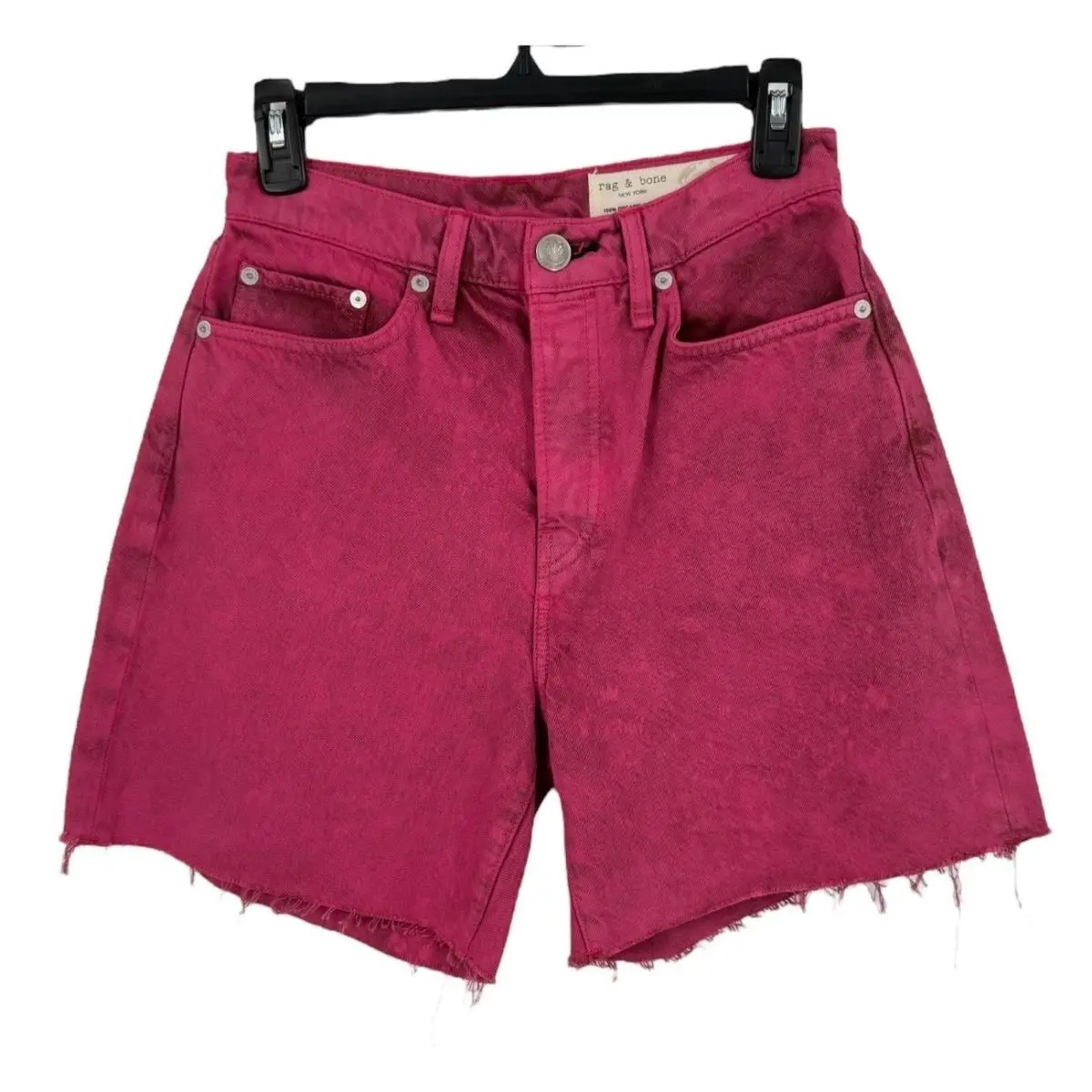 Rag Bone Shorts Maya 6 Inches Relaxed High Rise Dark Pink Size 26 by Rag & Bone