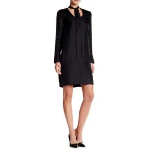 Rag Bone Black Silk Florence Button-up Shirt Dress Size 0