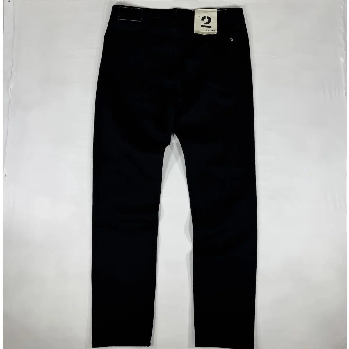 Men`s Rag Bone Fit 2 Stretch Slim Fit Jeans Black Size 34 x 32