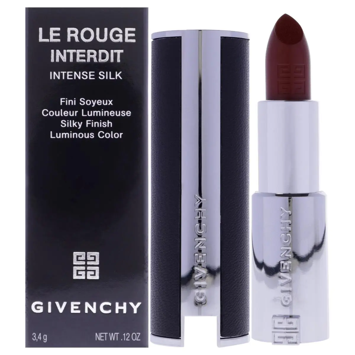 3 Pack Givenchy Le Rouge Interdit Intense Silk Lipstick-319 Rouge Santal-0.13 oz