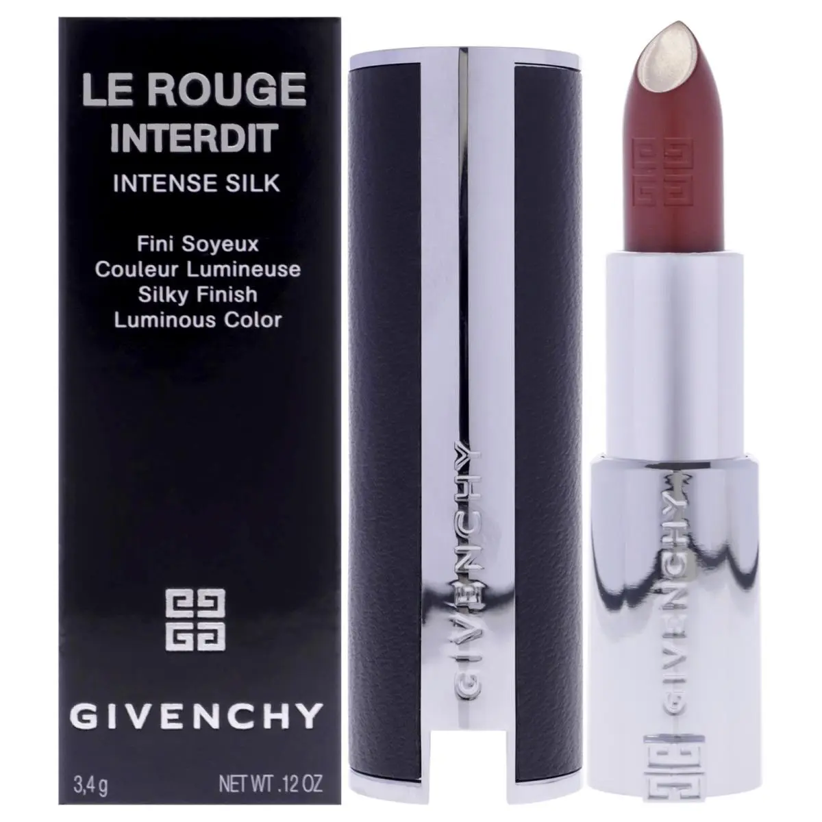 3 Pack Le Rouge Interdit Intense Silk Lipstick-338 Rose Fume by Givenchy-0.13 oz
