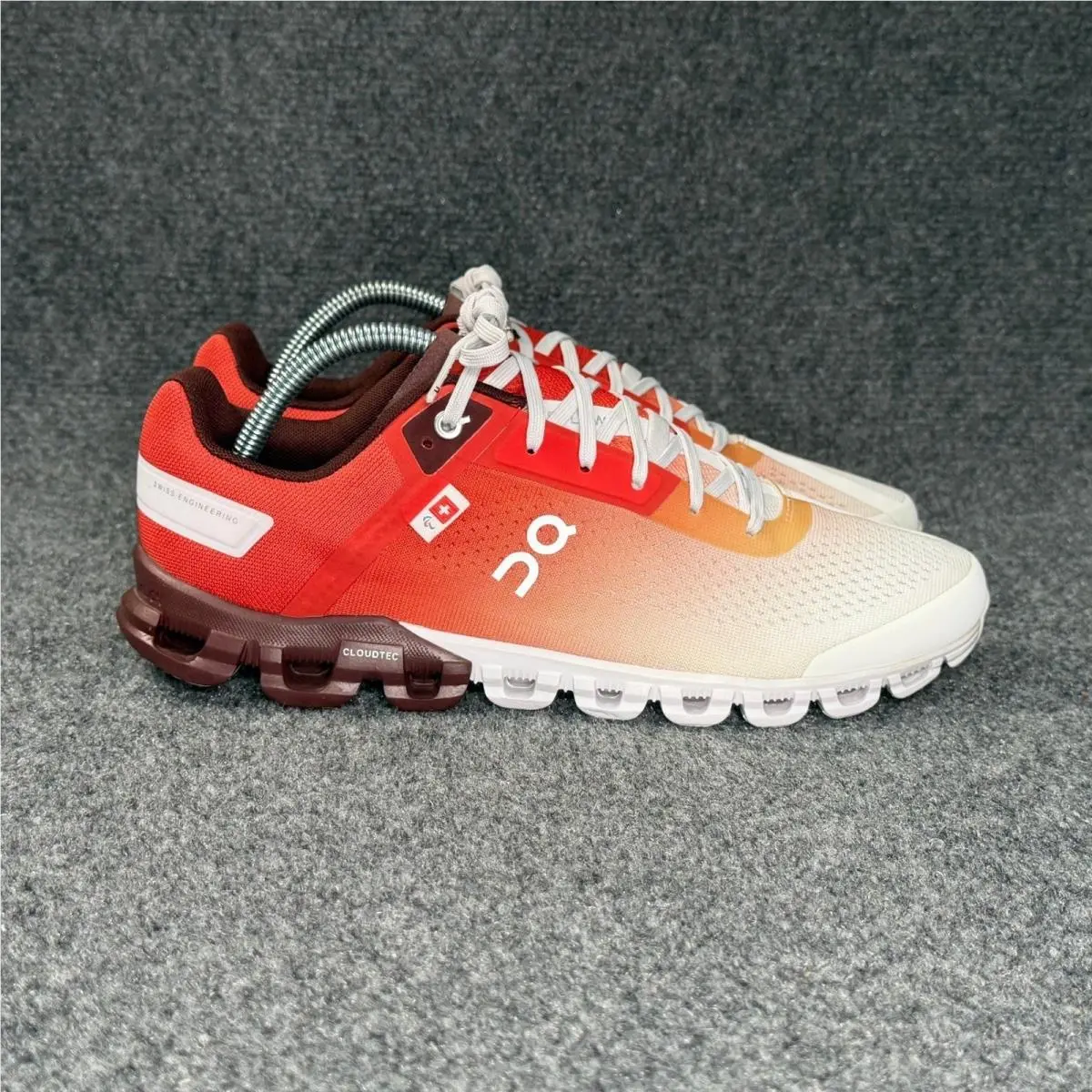 Newton On Running Cloudflow Shoes Women`s 10 White Orange Athletic Run Training Sneaker