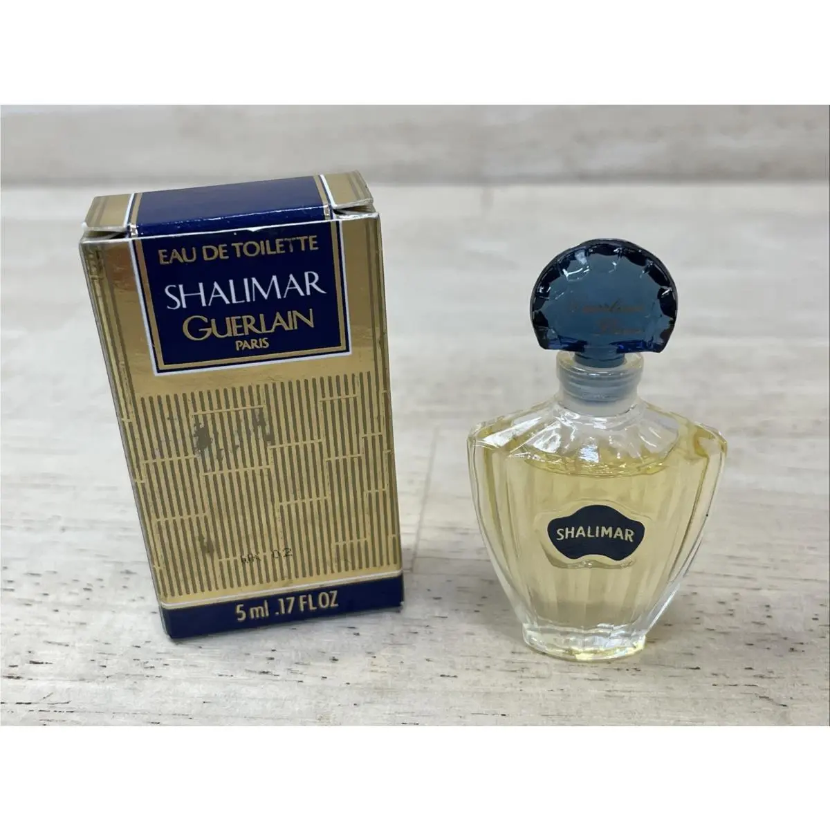 Guerlain Shalimar Eau de Toilette Paris .17 Oz. / 5 ml Rare Vintage w Box