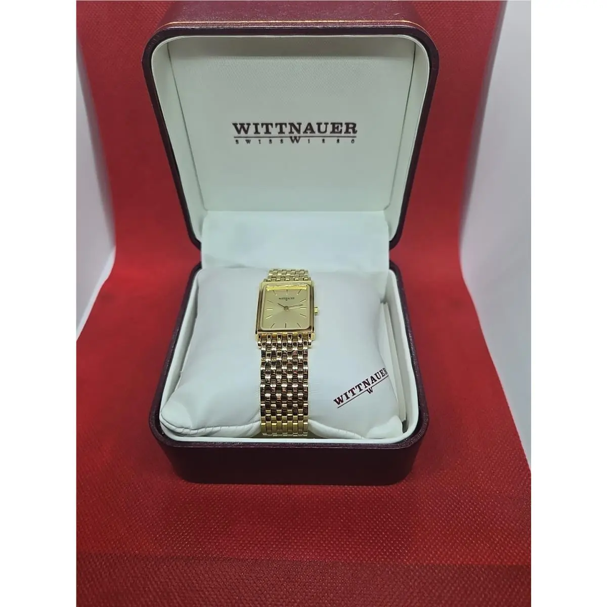 Vintage 1998  Swiss Tank Dress Watch Mens 24mm Slim Serviced by Wittnauer