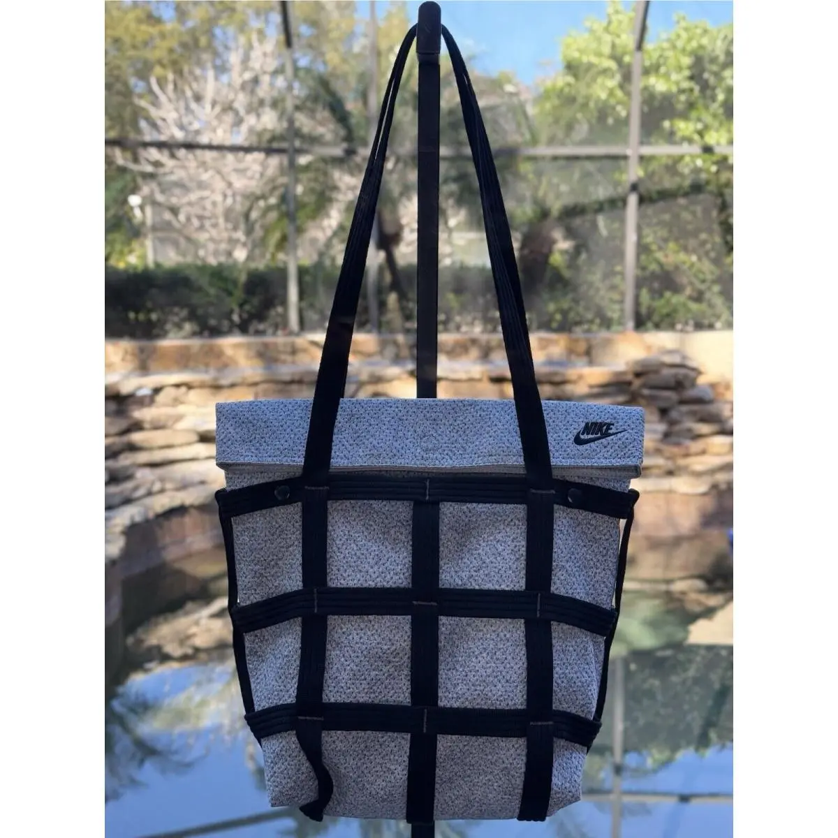 Nike Women`s Sportswear Forward Cargo Tote Bag 12L - Gray Polyester