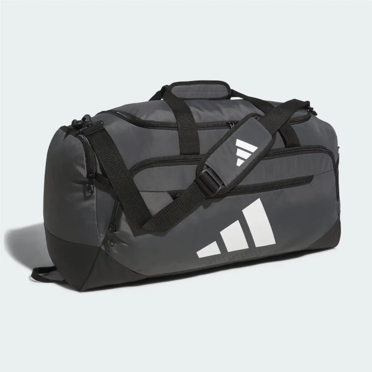 Adidas Defender 5 Duffel Bag Men`s OS Dark Gray Shoulder Strap Workout JAX1347